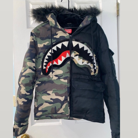sprayground camo jacket
